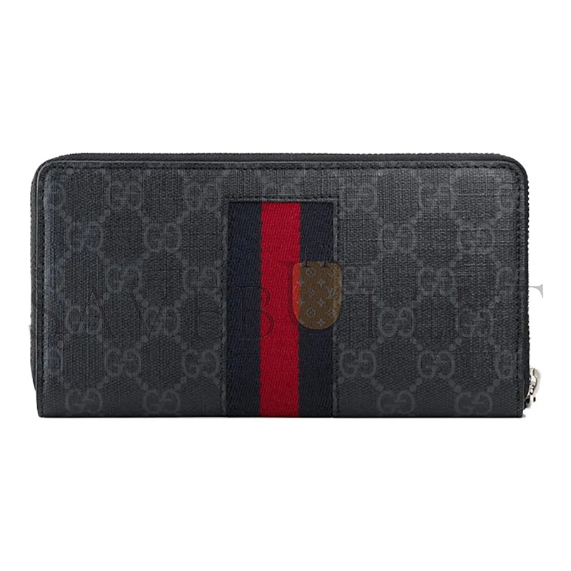 GUCCI GG SUPREME ROUND ZIPPER LONG WALLET 408831 (19*10*2.5cm)